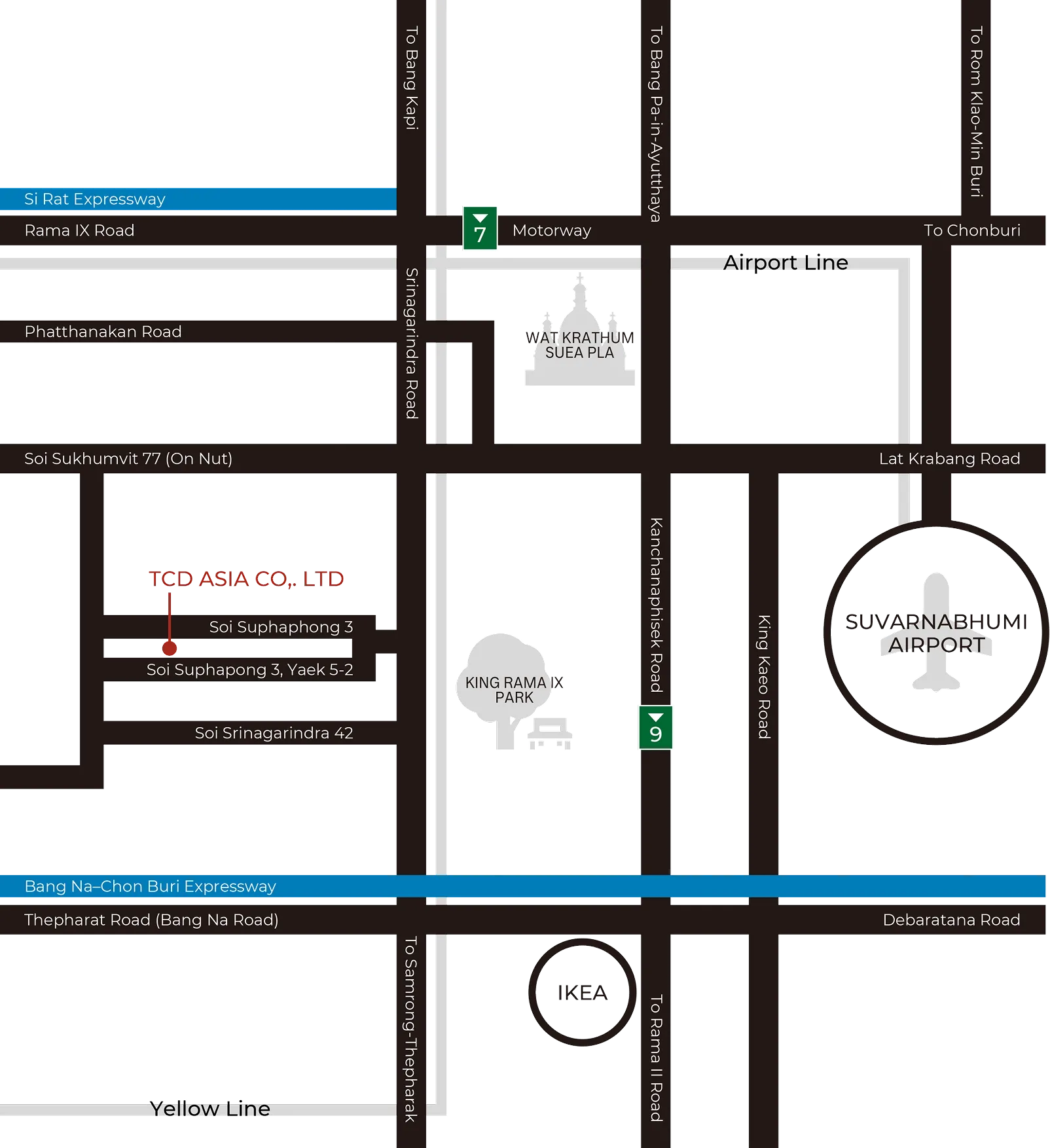 TCD ASIA office location map