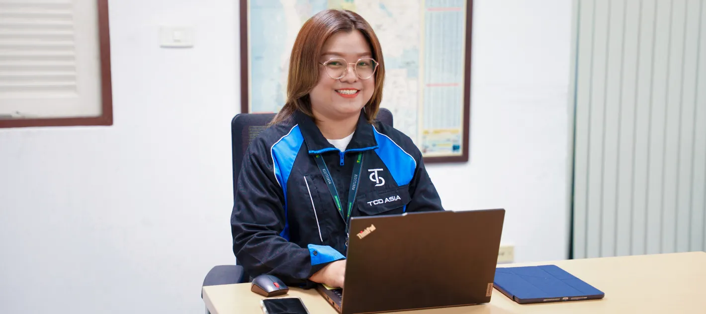 Sujitta in the office